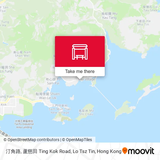 汀角路, 蘆慈田 Ting Kok Road, Lo Tsz Tin map