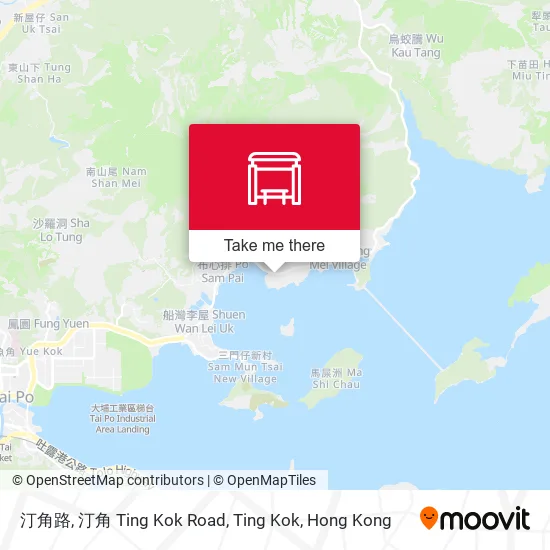 汀角路, 汀角 Ting Kok Road, Ting Kok map