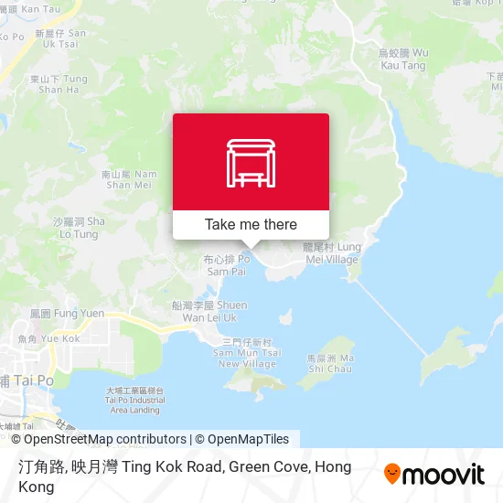 汀角路, 映月灣 Ting Kok Road, Green Cove map