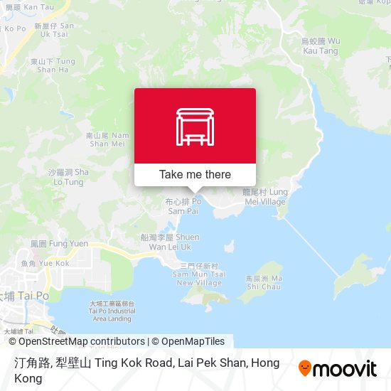 汀角路, 犁壁山 Ting Kok Road,  Lai Pek Shan map