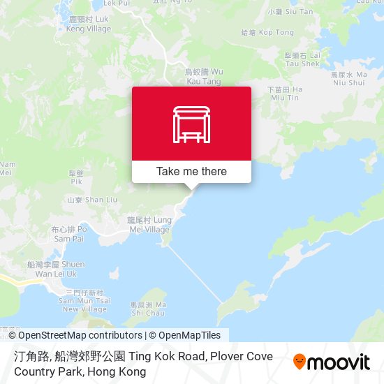 汀角路, 船灣郊野公園 Ting Kok Road, Plover Cove Country Park map