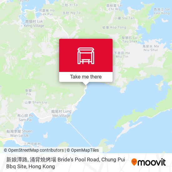 新娘潭路, 涌背燒烤場 Bride's Pool Road, Chung Pui Bbq Site map