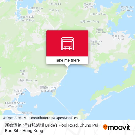 新娘潭路, 涌背燒烤場 Bride's Pool Road, Chung Pui Bbq Site地圖