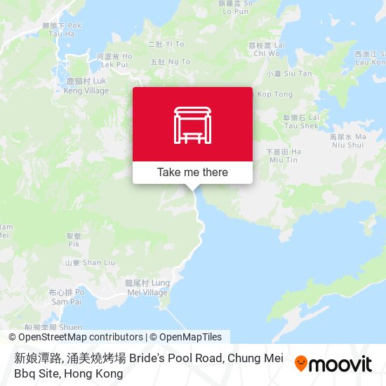 新娘潭路, 涌美燒烤場 Bride's Pool Road, Chung Mei Bbq Site map