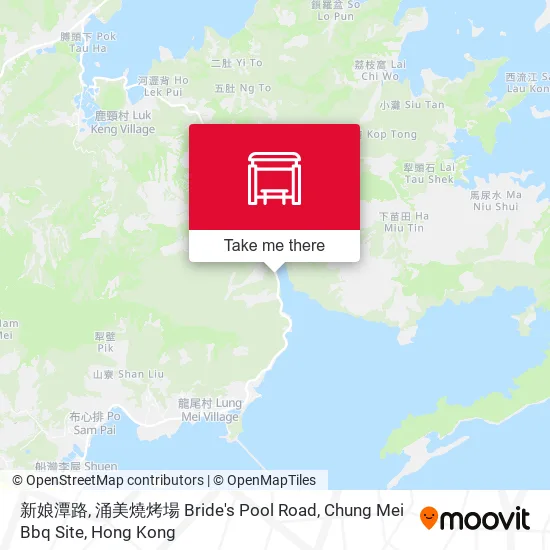 新娘潭路, 涌美燒烤場 Bride's Pool Road, Chung Mei Bbq Site地圖