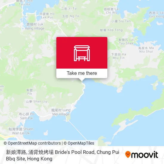 新娘潭路, 涌背燒烤場 Bride's Pool Road, Chung Pui Bbq Site地圖