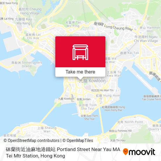 砵蘭街近油麻地港鐵站 Portland Street Near Yau MA Tei Mtr Station地圖