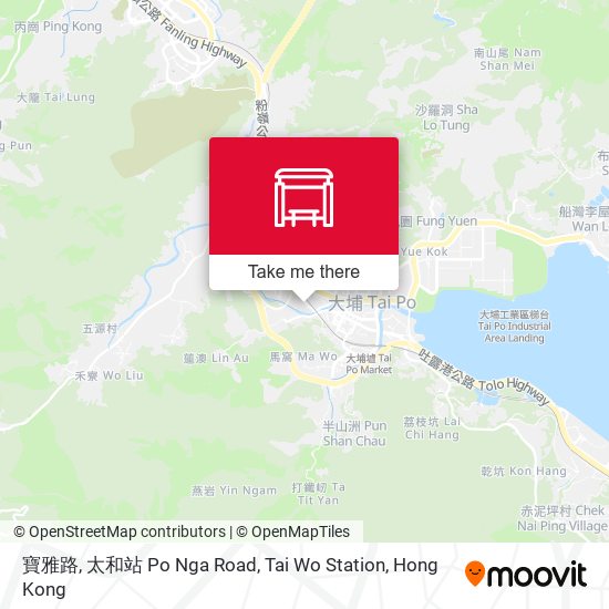 寶雅路, 太和站 Po Nga Road, Tai Wo Station map
