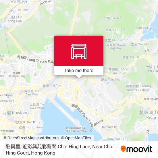 彩興里, 近彩興苑彩蕎閣 Choi Hing Lane, Near Choi Hing Court map