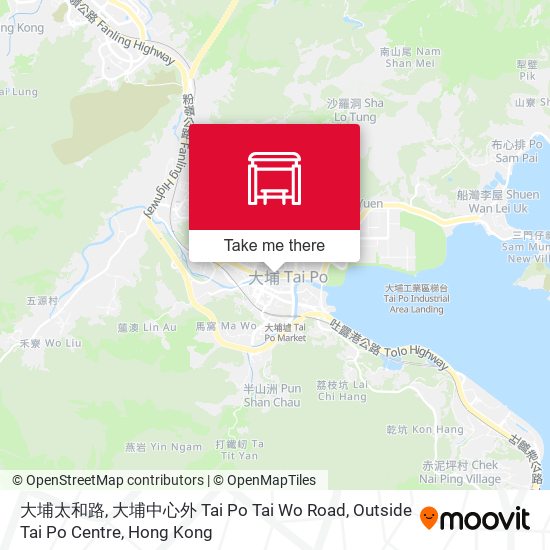 大埔太和路, 大埔中心外 Tai Po Tai Wo Road, Outside Tai Po Centre map
