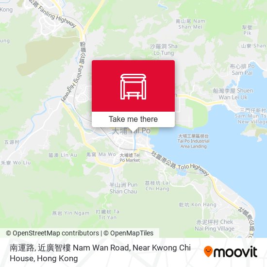 南運路, 近廣智樓 Nam Wan Road, Near Kwong Chi House map