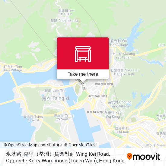 永基路, 嘉里（荃灣）貨倉對面 Wing Kei Road, Opposite Kerry Warehouse (Tsuen Wan) map
