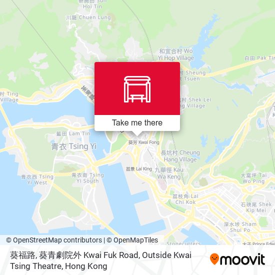 葵福路, 葵青劇院外 Kwai Fuk Road, Outside Kwai Tsing Theatre map