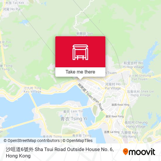 沙咀道6號外 Sha Tsui Road Outside House No. 6 map