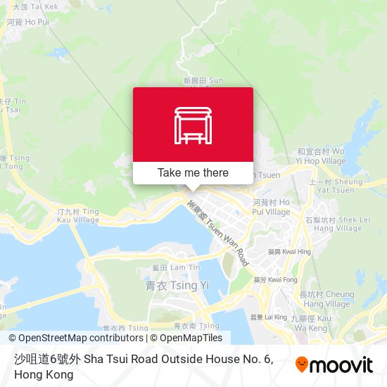 沙咀道6號外 Sha Tsui Road Outside House No. 6地圖