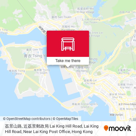 荔景山路, 近荔景郵政局 Lai King Hill Road, Lai King Hill Road, Near Lai King Post Office map