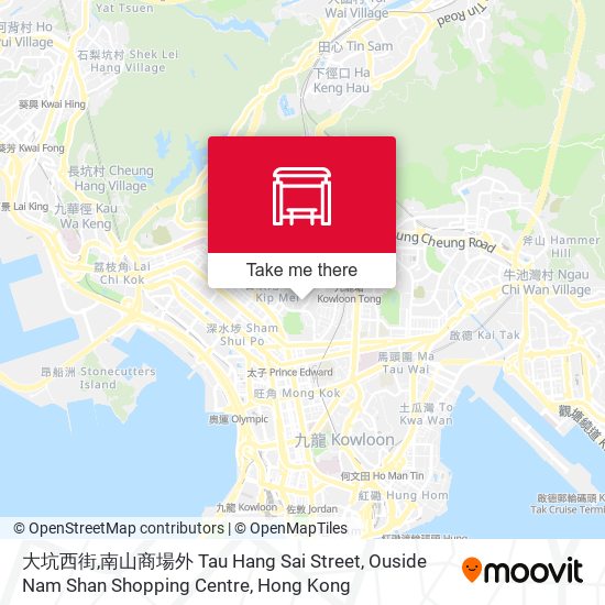 大坑西街,南山商場外 Tau Hang Sai Street, Ouside Nam Shan Shopping Centre map
