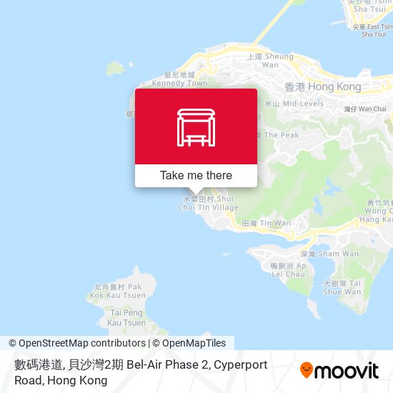 數碼港道, 貝沙灣2期 Bel-Air Phase 2, Cyperport Road map