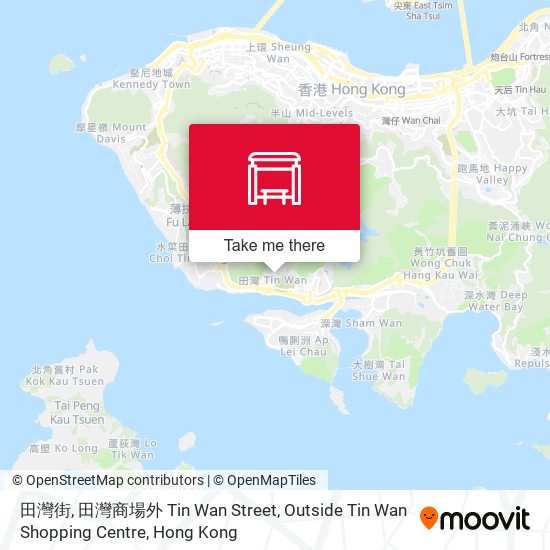田灣街, 田灣商場外 Tin Wan Street, Outside Tin Wan Shopping Centre map