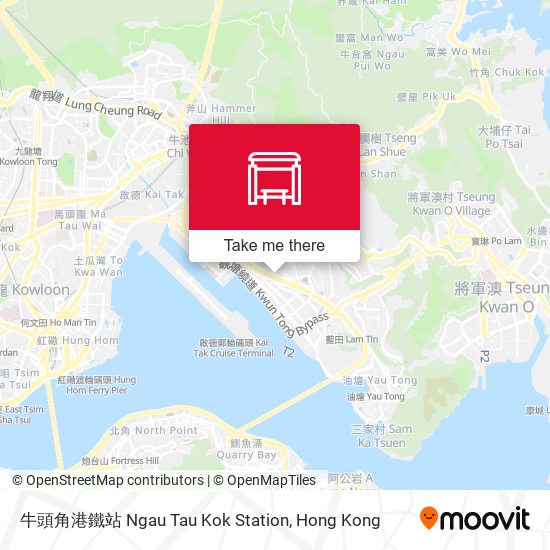 牛頭角港鐵站 Ngau Tau Kok Station map