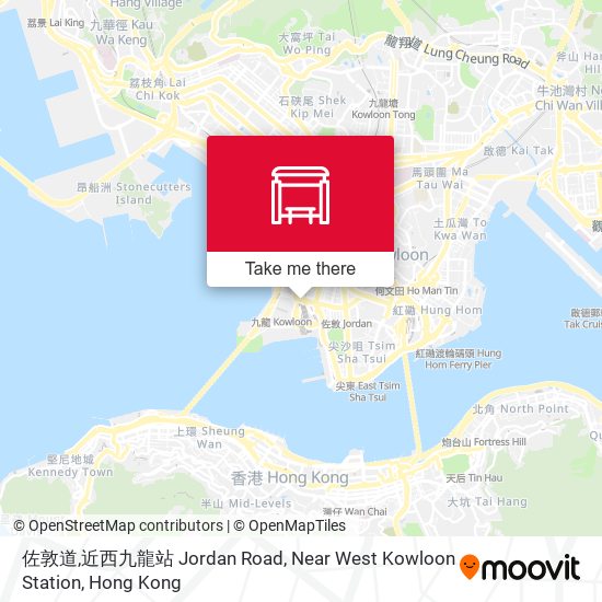 佐敦道,近西九龍站 Jordan Road, Near West Kowloon Station map