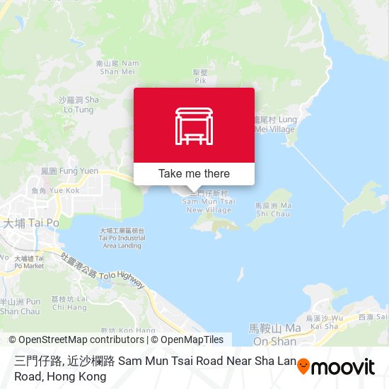 三門仔路, 近沙欄路 Sam Mun Tsai Road Near Sha Lan Road map