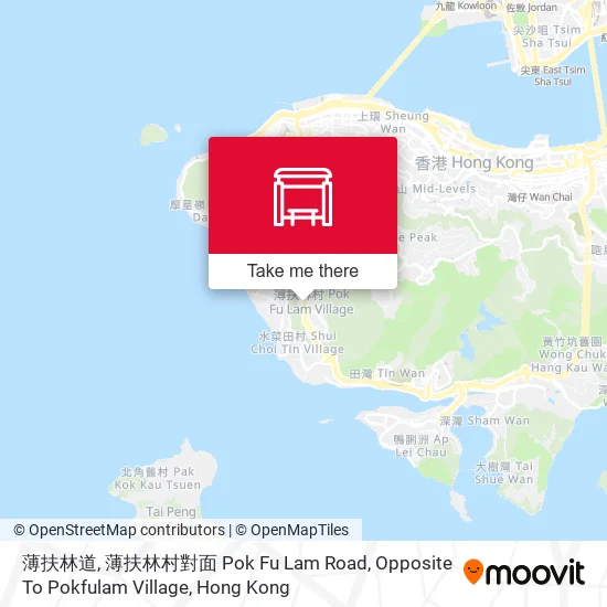 薄扶林道, 薄扶林村對面 Pok Fu Lam Road, Opposite To Pokfulam Village地圖