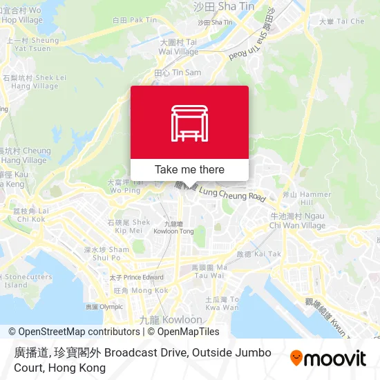 廣播道, 珍寶閣外 Broadcast Drive, Outside Jumbo Court map