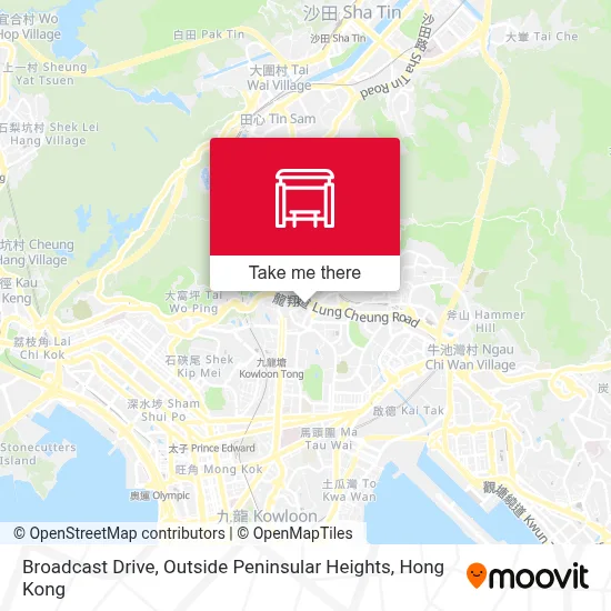 Broadcast Drive, Outside Peninsular Heights map