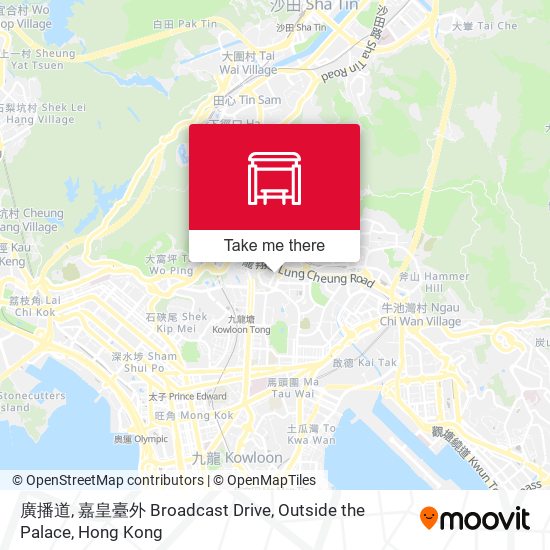 廣播道, 嘉皇臺外 Broadcast Drive, Outside the Palace map