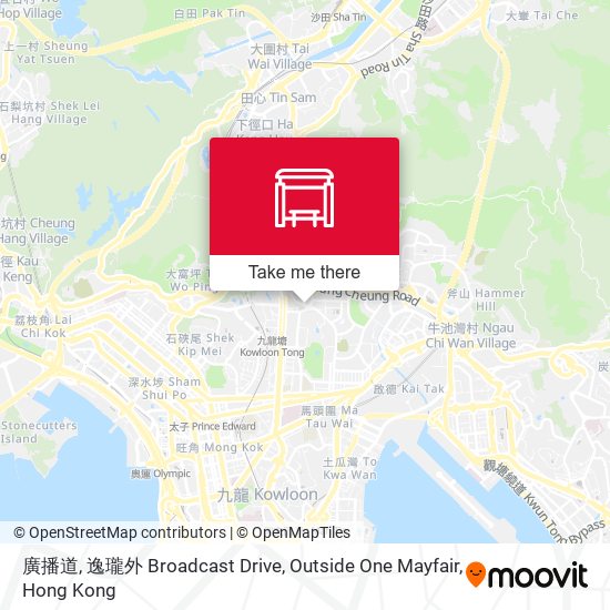 廣播道, 逸瓏外 Broadcast Drive, Outside One Mayfair map