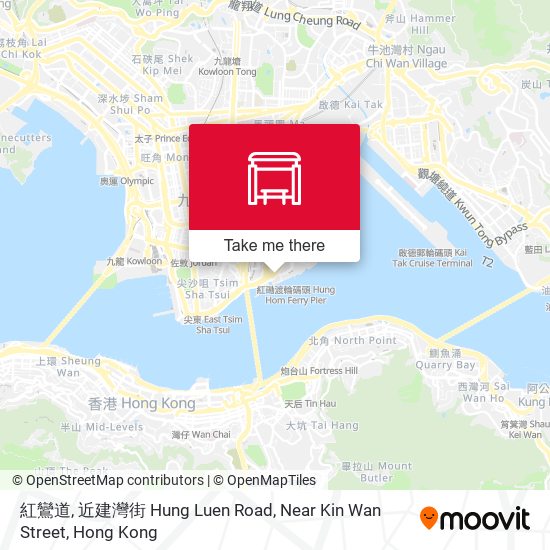 紅鸞道, 近建灣街 Hung Luen Road, Near Kin Wan Street map