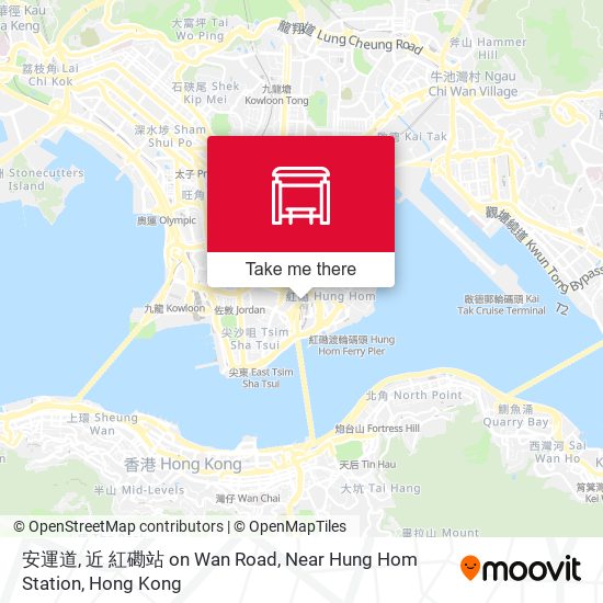 安運道, 近 紅磡站 on Wan Road, Near Hung Hom Station map