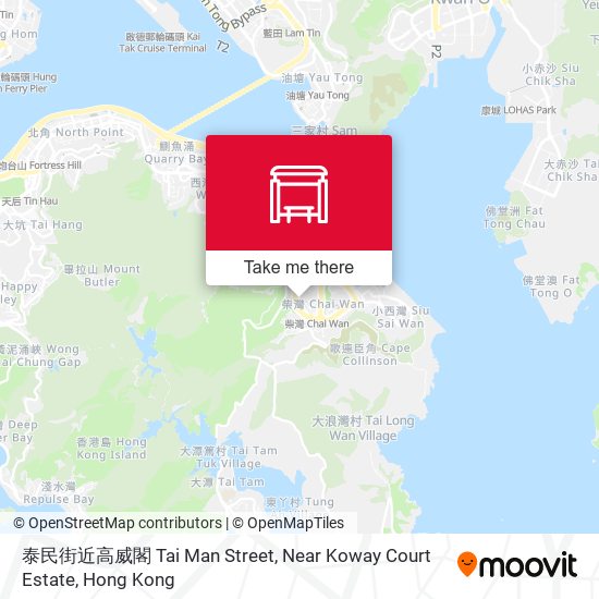 泰民街近高威閣 Tai Man Street, Near Koway Court Estate map