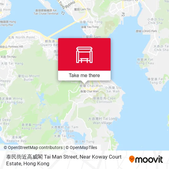 泰民街近高威閣 Tai Man Street, Near Koway Court Estate地圖
