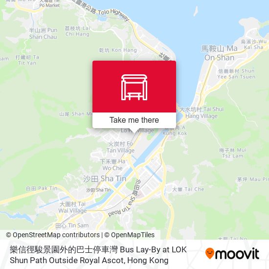 樂信徑駿景園外的巴士停車灣 Bus Lay-By at LOK Shun Path Outside Royal Ascot map