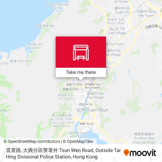 震寰路, 大興分區警署外 Tsun Wen Road, Outside Tai Hing Divisional Police Station map