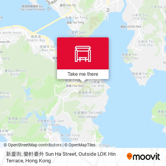 新廈街, 樂軒臺外 Sun Ha Street, Outside LOK Hin Terrace map