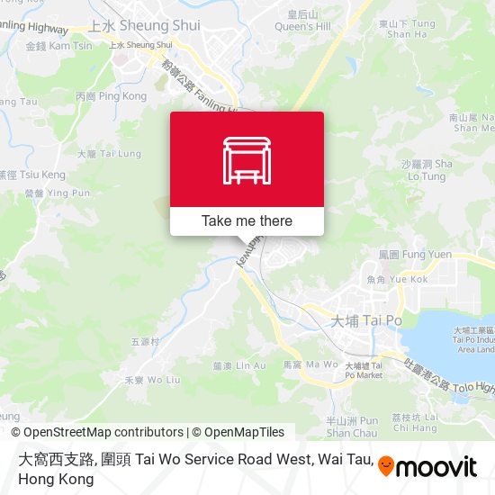 大窩西支路, 圍頭 Tai Wo Service Road West, Wai Tau map