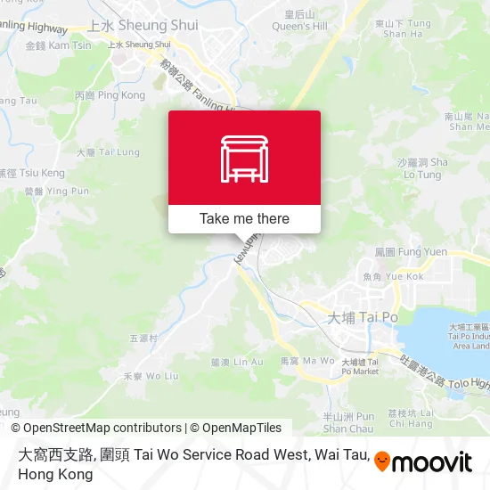 大窩西支路, 圍頭 Tai Wo Service Road West, Wai Tau map