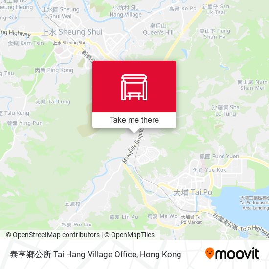 泰亨鄉公所 Tai Hang Village Office map