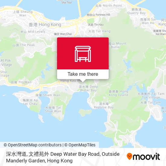 深水灣道, 文禮苑外 Deep Water Bay Road, Outside Manderly Garden map