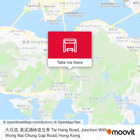 大坑道, 黃泥涌峽道交界 Tai Hang Road, Junction With Wong Nai Chung Gap Road map