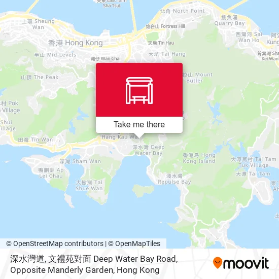 深水灣道, 文禮苑對面 Deep Water Bay Road, Opposite Manderly Garden map