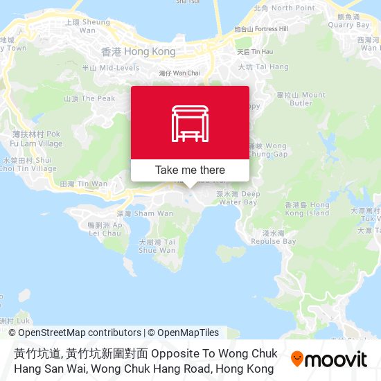 黃竹坑道, 黃竹坑新圍對面 Opposite To Wong Chuk Hang San Wai, Wong Chuk Hang Road地圖