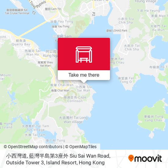 小西灣道, 藍灣半島第3座外 Siu Sai Wan Road, Outside Tower 3, Island Resort map