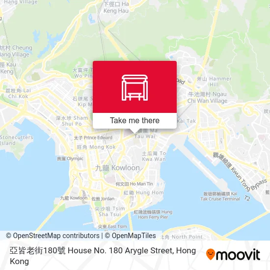 亞皆老街180號 House No. 180 Arygle Street map