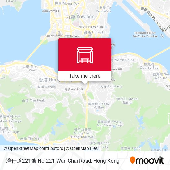 灣仔道221號 No.221 Wan Chai Road map