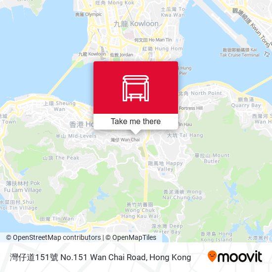 灣仔道151號 No.151 Wan Chai Road map