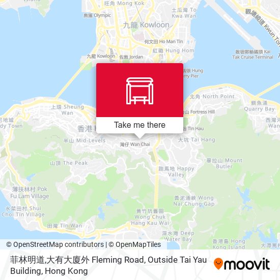 菲林明道,大有大廈外 Fleming Road, Outside Tai Yau Building map